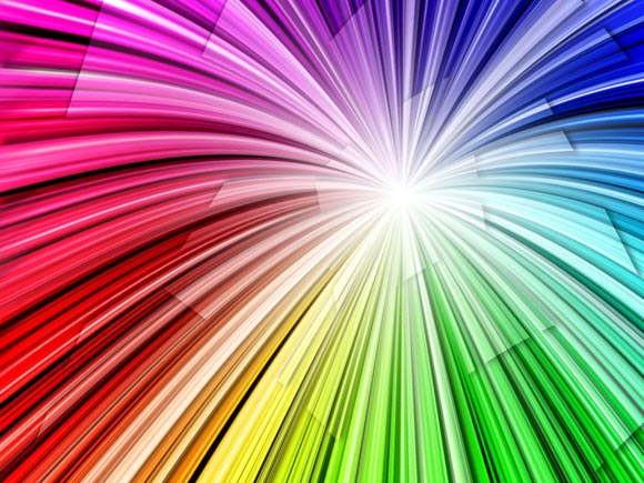 Radial Rainbow Abstract Wallpaper