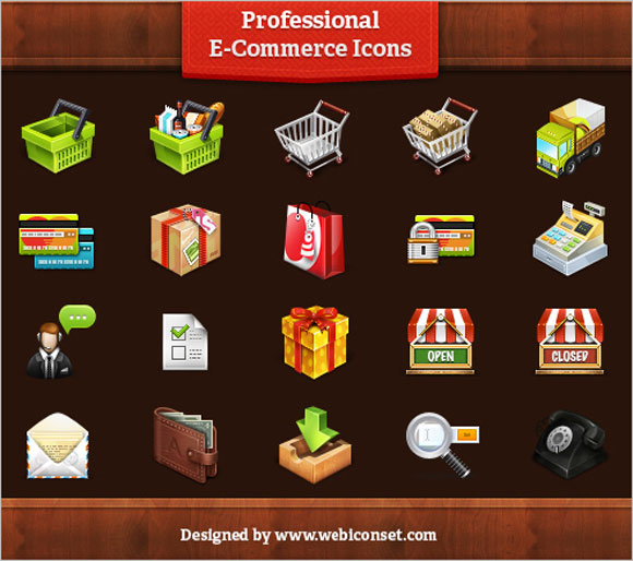 Professional E-Commerce Icons Set (20 Icons)