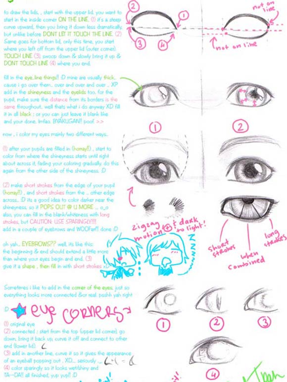 how to draw eyes