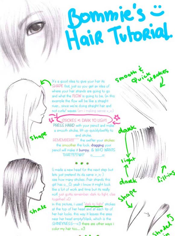 How to Draw Hair - Anime Hair Tutorial