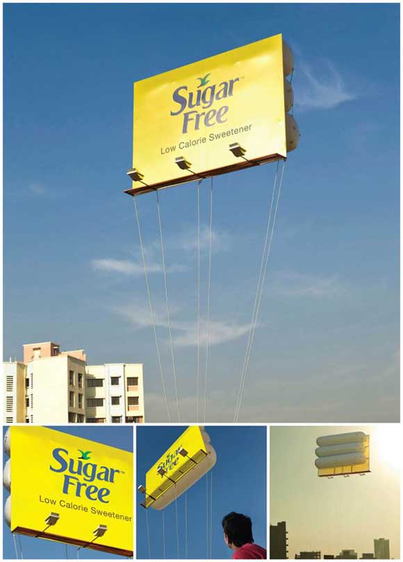 Sugar Free: Floating Billboard ad