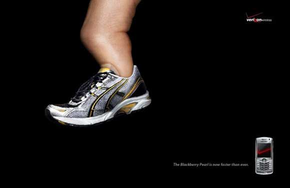 billboard ads for Verizon Wireless: Shoe