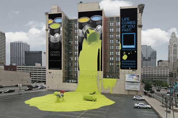 Nationwide Insurance: Spilt Paint creative billboard ads