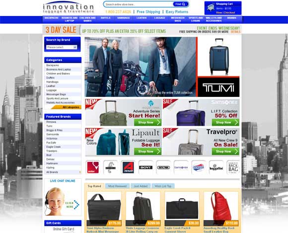 travel store websites