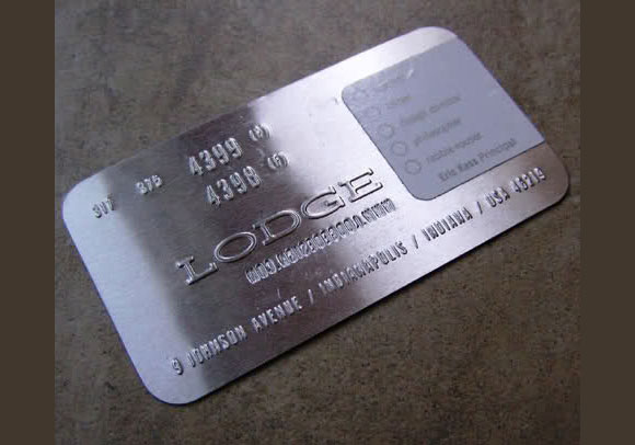 metal business card