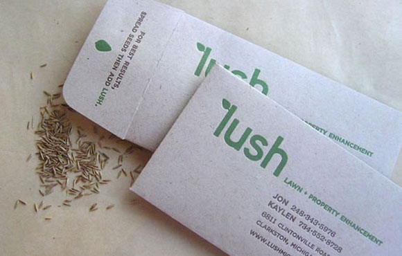 green business card