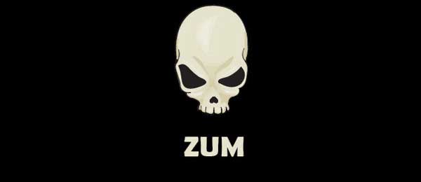 Zum skull logo design