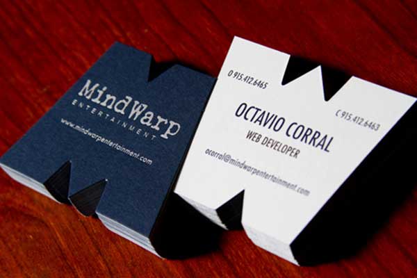 custom shaped business cards