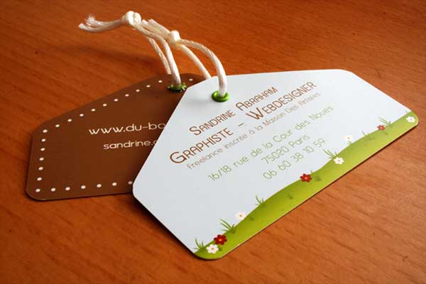 custom shaped business cards