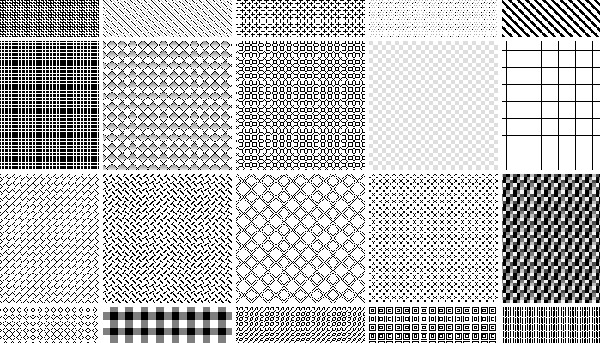 Seamless pixel patterns