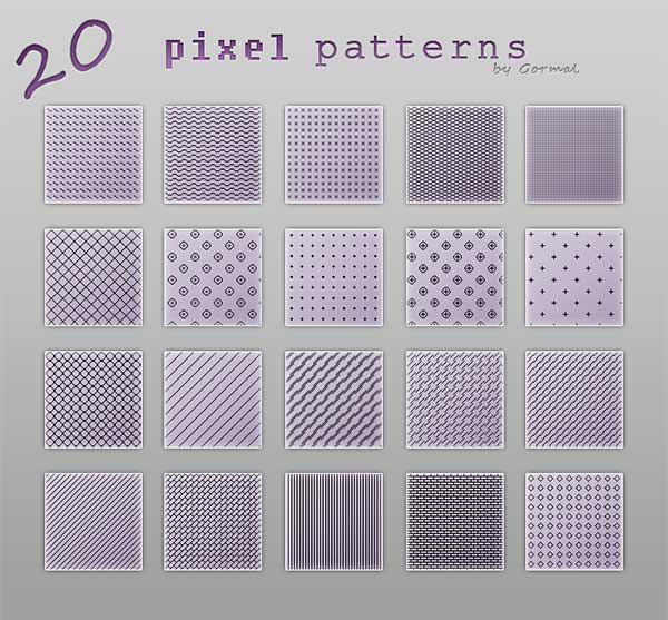 Photoshop pixel patterns