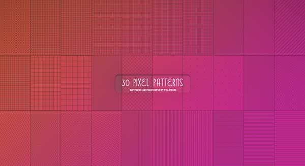 Pixel patterns for Photoshop