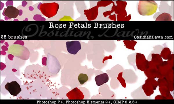 Photoshop rose brushes