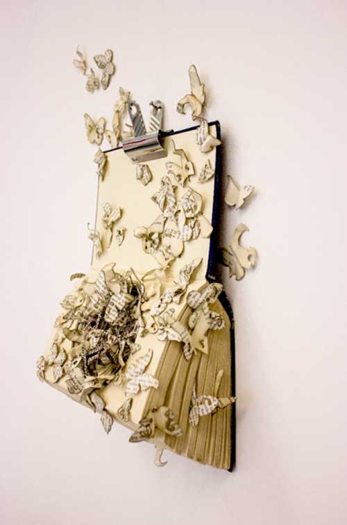 book sculpture