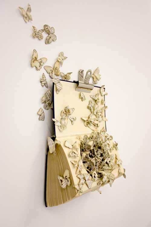 book sculpture