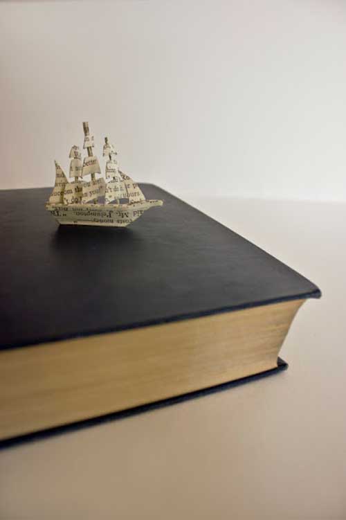 book sculpture