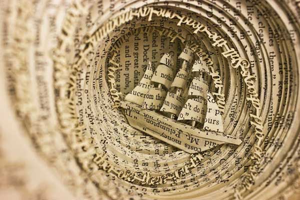 book sculpture