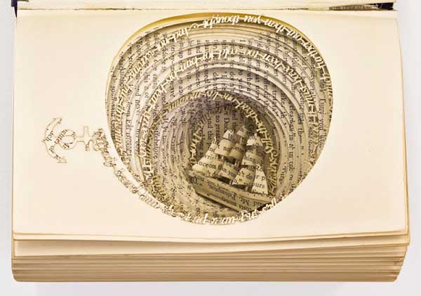 book sculpture