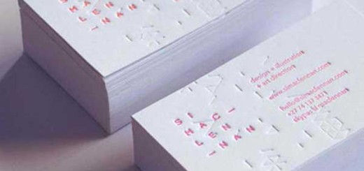 clean white business cards