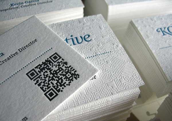 clean white business cards