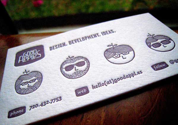 clean white business cards