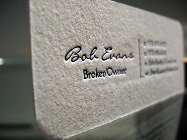 clean white business cards