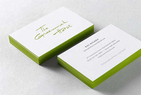 clean white business cards