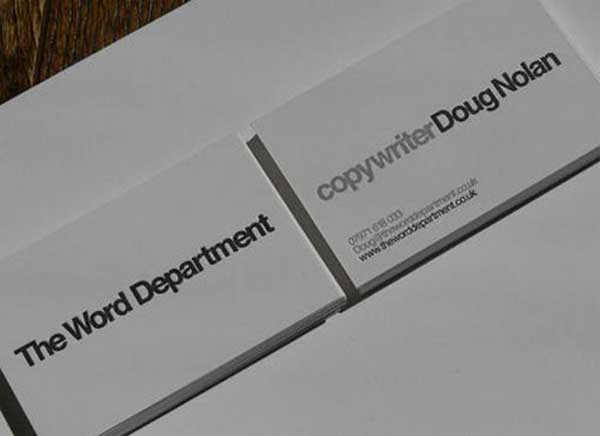 clean white business cards