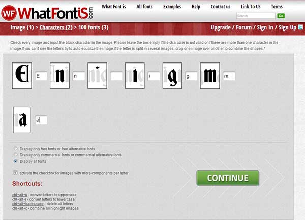 find fonts