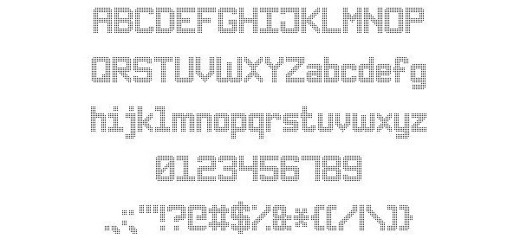 bitmap font