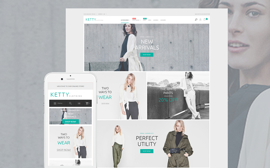 Ketty - Clothing Store Magento Theme    