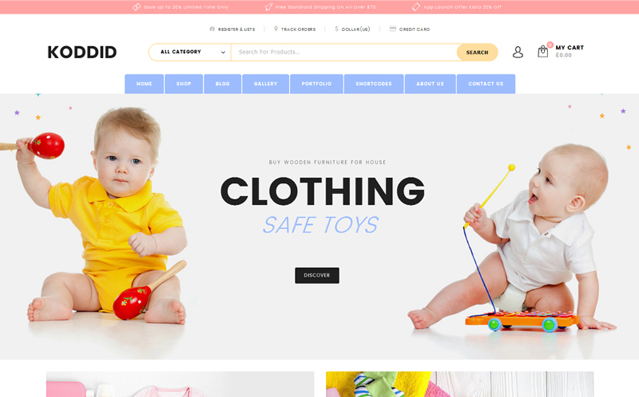 Koddid Kids WooCommerce Theme