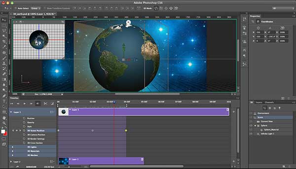 Creating a 3D Spinning Earth in Photoshop CS6
