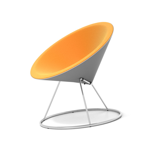 Orange design idea for metal chair
