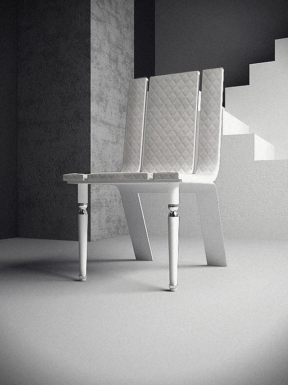 White chair design concept