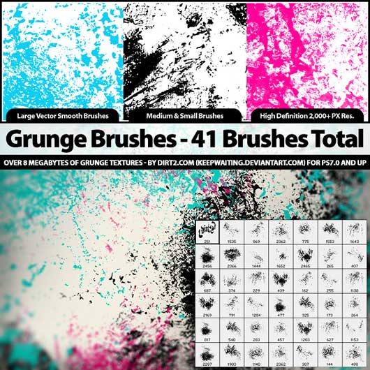 free photoshop patterns grunge. 41 Grunge Brushes. 41 Grunge Brushes PS7 by KeepWaiting