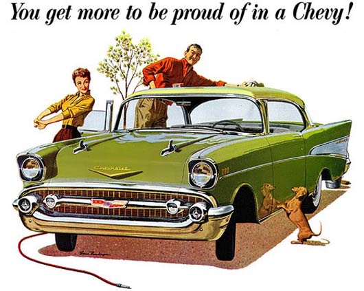 57ChevyAd30+ Inspiring Vintage Advertisements and Creative Directions
