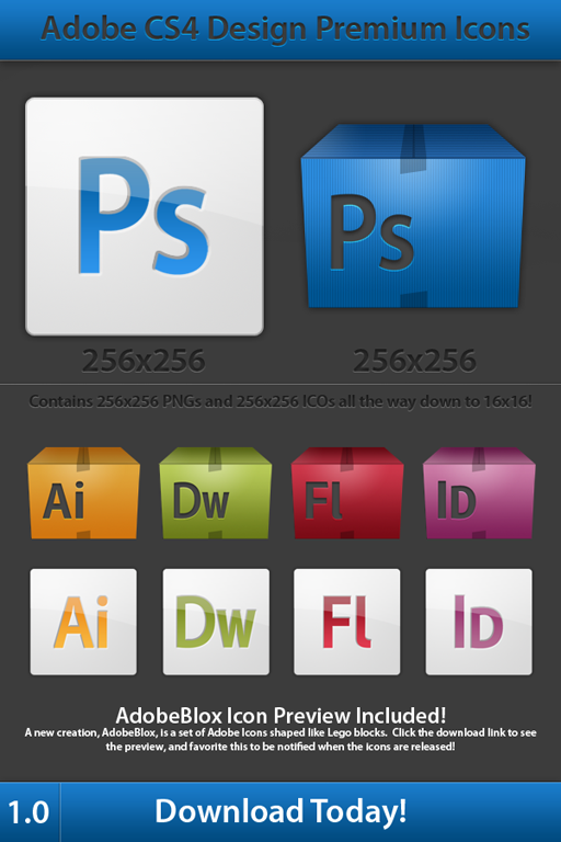 Adobe CS4 Design Premium Icons by Augermage