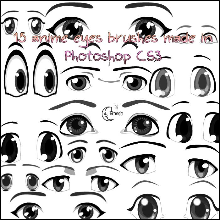 anime eyes female. Anime Eyes Brushes PS by