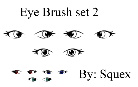 Anime Eyes Photoshop Brushes 2 by superlibbie