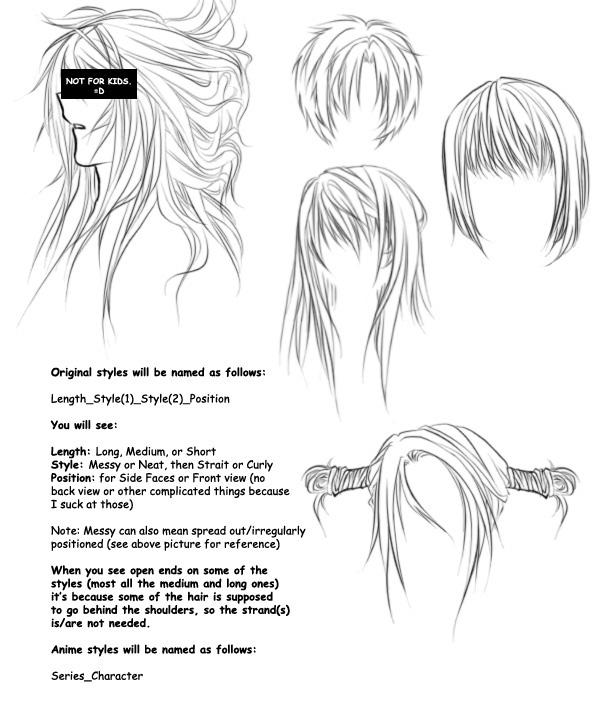 anime hair styles. Anime hair brushes :by