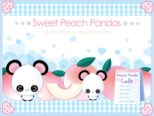 peach wallpaper. Peach Panda Wallpaper