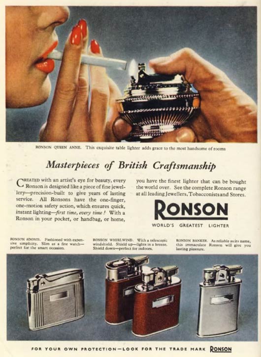 RonsonLighters195030+ Inspiring Vintage Advertisements and Creative Directions