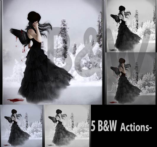 black and white photoshop actions. 2) white contrast action