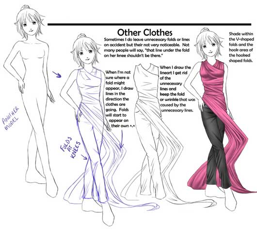 how to draw designs for clothes. Drawing Clothes And Folds. How to Draw Anime Complete Guide