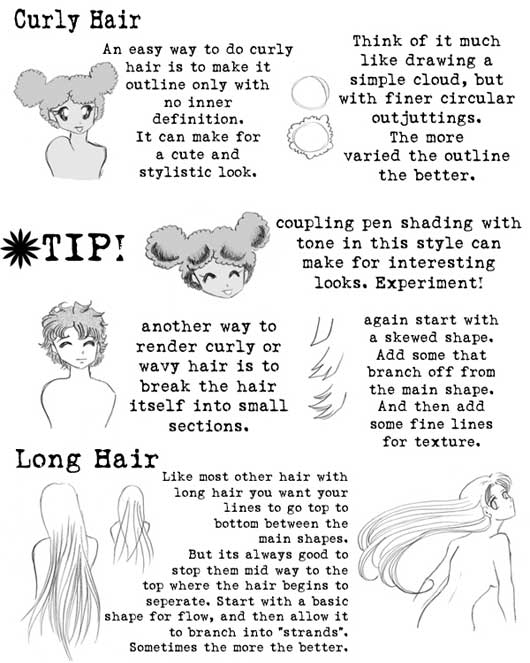 Definitive Guide to Drawing Manga Hair