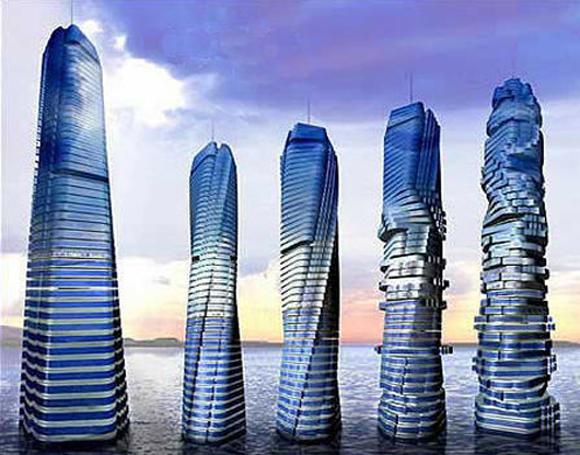 buildings in dubai. Rotating skyscraper for Dubai