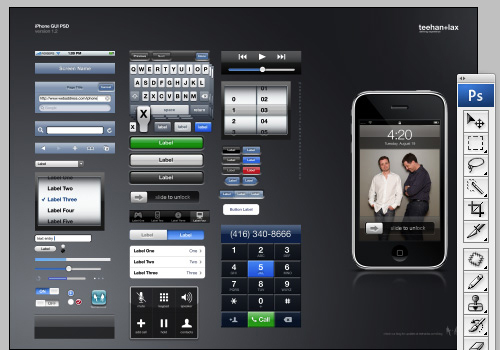 iphone guiFree iPhone GUI PSD