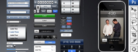 iphone gui22Free iPhone GUI PSD