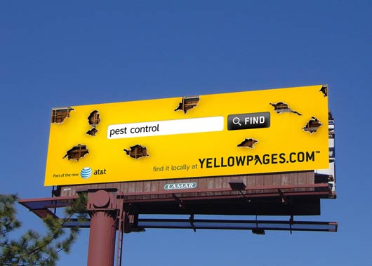 AT&T Yellow Pages: Pest control. Amazing Creative Advertising Ideas